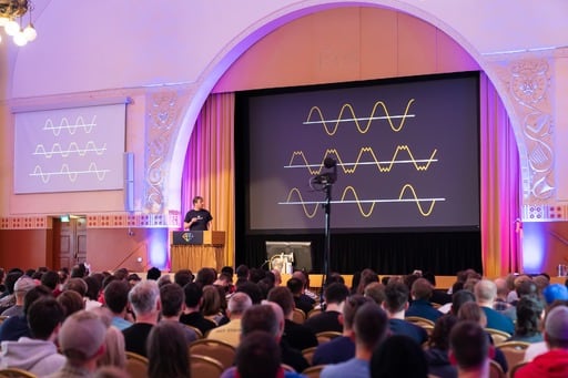 The audience learns about sound