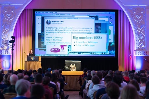 Mel Kaulfuss presenting