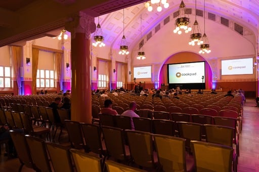 Nearly empty congress hall