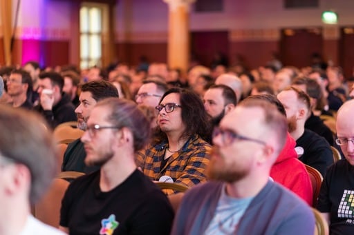 The audience watches