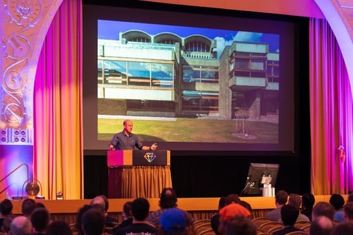 Andy Croll presents his closing keynote