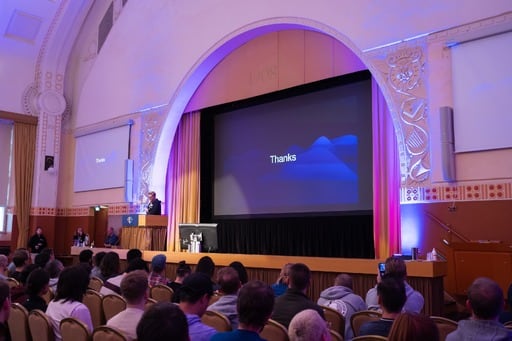 Closing words from Matias Korhonen. ‘Thanks’ on the screen.